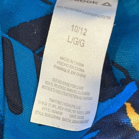 Reebok Boys Blue & Orange All Over Print Hoodie Sweatshirt With Front Pockets L - Picture 6 of 9